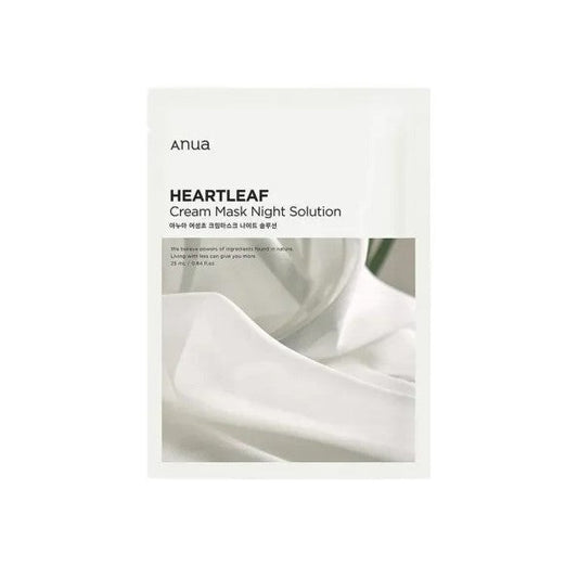 ANUA Heartleaf Cream Mask Night Solution - Sheet Maske - meinhautzentrum.de